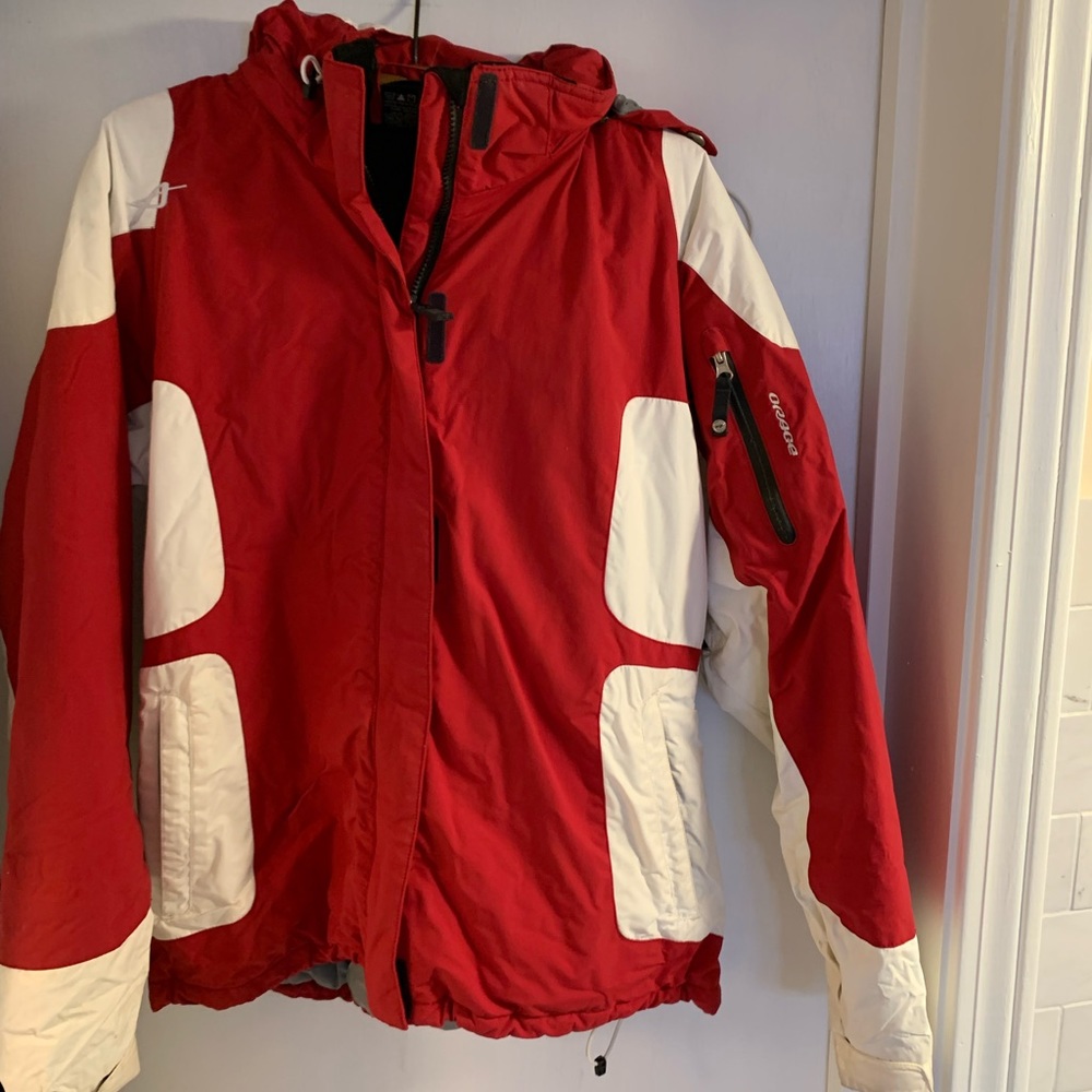 Orage White and Red Ski Jacket Size XL